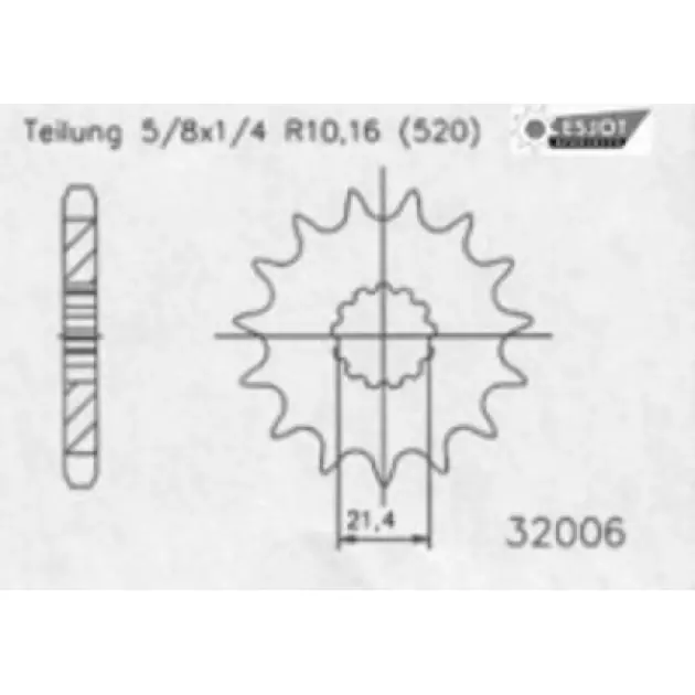 Reťazové koleso ESJOT YZF450 03-, YZ 250 98-, KXF 450 06- 13Z - Rychlá expedice