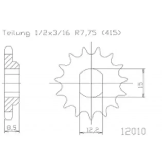 pinion esjot fits onKTM 50 CC 13- 10 teeth | Přímo z výroby