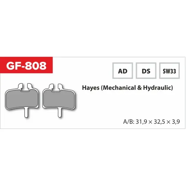 Nově v sortimentu | Brake Pads GF 808 Ad MTB Hayes (with spring)