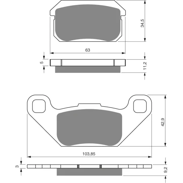 Brake plates Goldfren 283 K1 - Doprodej zásob