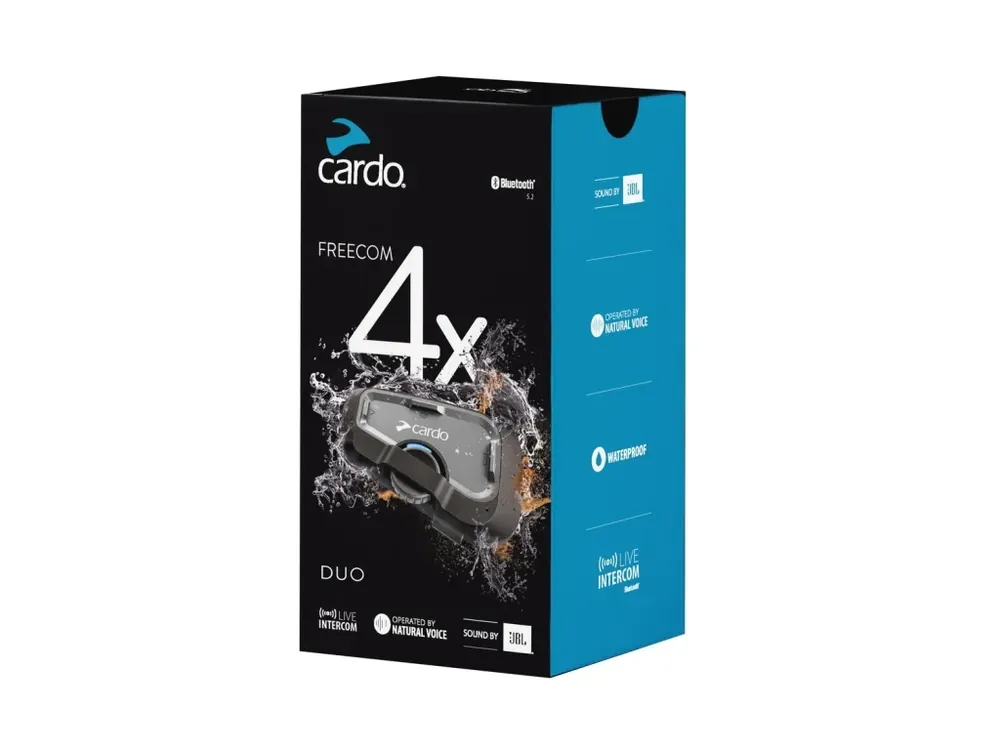 Rychlé dodání - Cardo FREECOM 4X (JBL) DUO Interkom na motocykl pro 2 osoby