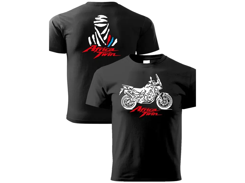 Pánské triko s motivem AFRICA TWIN černé - Slevy