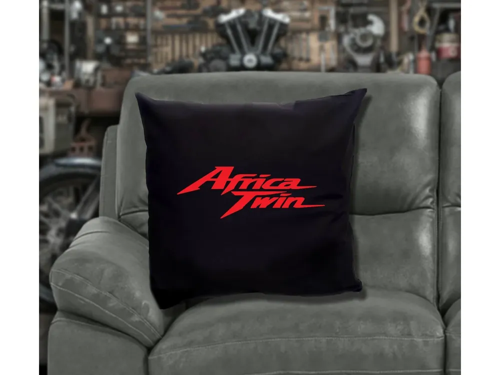 Polštář s motivem AFRICA TWIN 40x40cm, černý, vhodný pro alergiky | Speciální nabídka