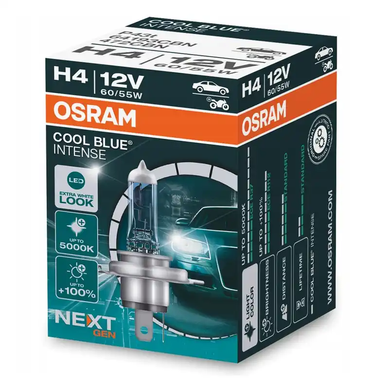 Žárovka OSRAM H4 12V 60/55W PX26D COOL BLUE® INTENSE NEXTGEN - Rychlé odeslání
