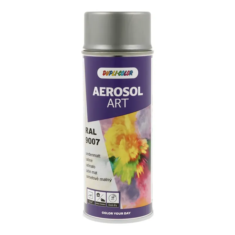 DUPLI-COLOR - Akrylový lak AEROSOL ART, ŠEDÝ RAL 9007, LESKLÝ (400 ml) - Novinka v sortimentu