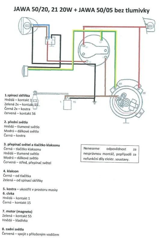 Neváhejte | Elektroinstalace (20W) - JAWA 50 05,20-23A