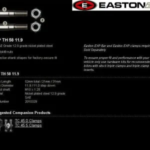 Špičková kvalita - Montážní sada řidítek EASTON EXP EXP TH 58 11.9