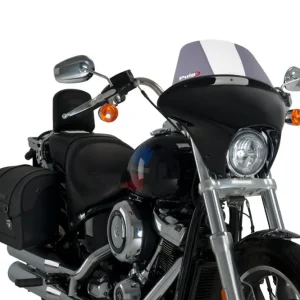 Nově v sortimentu - Plexi štít PUIG BATWING SML TOURING 21052H kouřová pro HARLEY DAVIDSON FXLR 1745 Softail Low Rider 2018-2020
