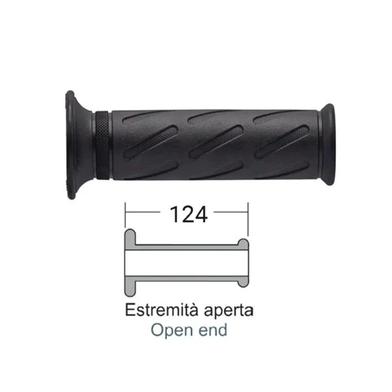 Rukojeti DOMINO Suzuki Style 184161220 černý 124mm levé / 123 pravé | Žádaný produkt