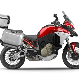 Časově omezená nabídka | Kompletní sada hliníkových kufrů SHAD TERRA, 48L topcase 47L/47L boční kufry, včetně montážní sady a plotny SHAD Ducati Multistrada 1200 V4