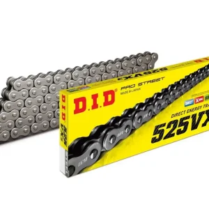 Akční cena - Řetězová sada D.I.D Chain - stříbrný řetěz 525 VX, X-kroužek, kolečko JT pogumované, rozeta SUPERSPROX pro SUZUKI DL 1050 V-STROM 2023-2024
