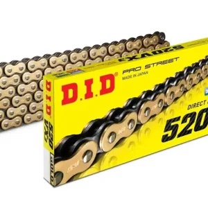 Zbývá pár kusů | Řetězová sada D.I.D Chain - zlatý řetěz 520 VX, X-kroužek, kolečko JT pogumované, rozeta JT pro KAWASAKI Versys X 300 2017-2024