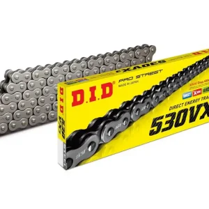 Akce končí brzy - Řetězová sada D.I.D Chain - stříbrný řetěz 530 VX, X-kroužek, kolečko JT, rozeta JT pro HONDA NS 400 R 1985-1988