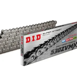 Zlevněno | Řetězová sada D.I.D Chain - stříbrný řetěz 530 ZVM-X, X-kroužek, kolečko JT pogumované, rozeta SUPERSPROX pro KAWASAKI GPX 600 R 1988-1999