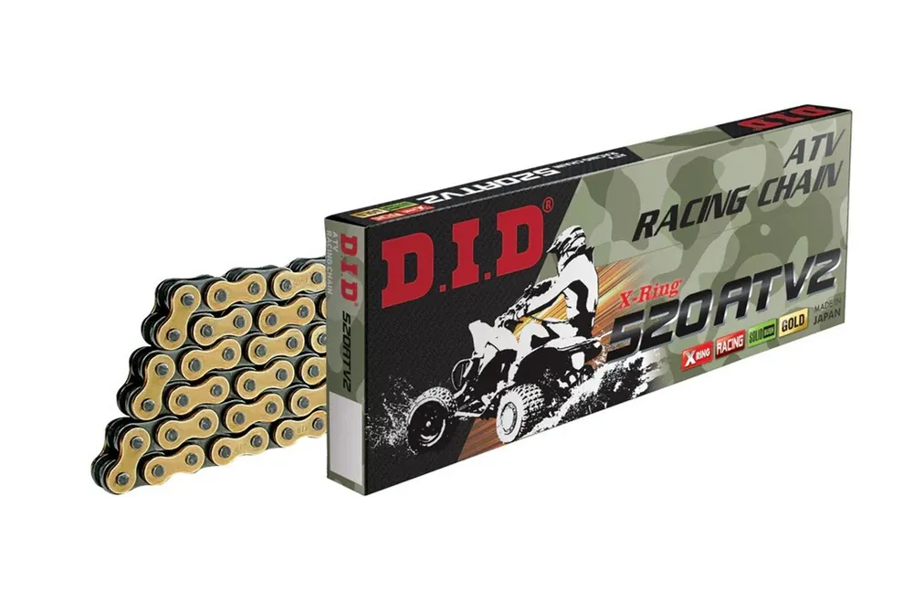 ATV X-Kroužkový řetěz D.I.D Chain 520ATV2 106 L Zlatá/Černá - Top produkt