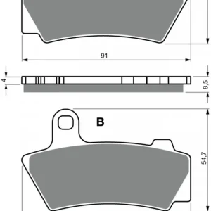 K dispozici | Brzdové destičky GOLDFREN 443 S33 STREET REAR pro BMW R18 2021-2024, BMW R18 Classic 2021-2024