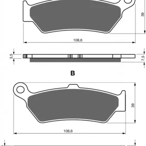 Outlet - Brzdové destičky GOLDFREN 444 S33 STREET REAR pro BMW R 1300 GS 2024, BMW R 1300 GS Adventure 2024-2026